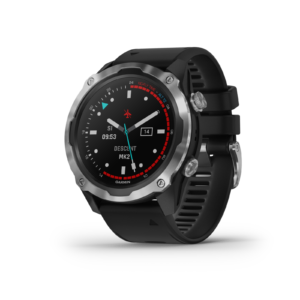 Garmin Descent™ Mk2, zwart roestvrij staal met zwarte band