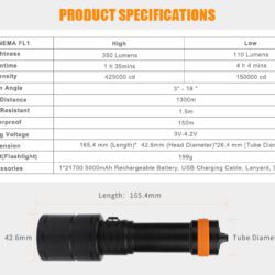 OrcaTorch D720 Super Focus duiklamp - Afbeelding 6