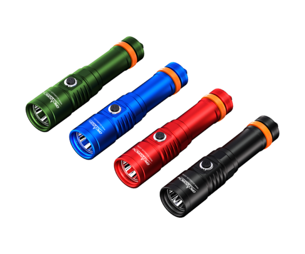 Orca Torch D710 oplaadbare duiklamp 3000lm nu AKTIE met gratis 2e accu