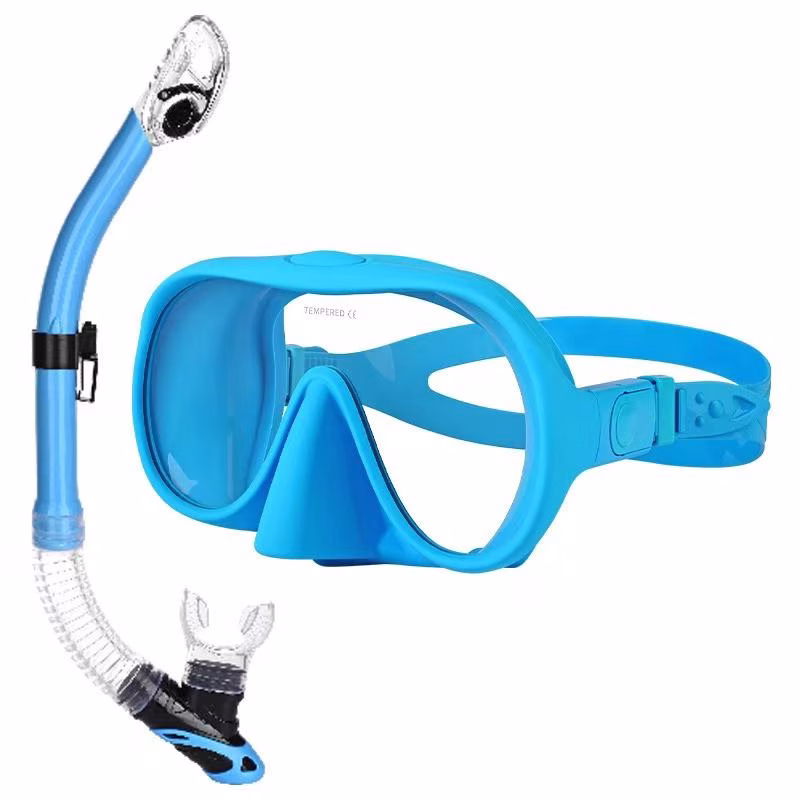 Snorkelset scubaXL single glas masker en dry snorkel - Afbeelding 3