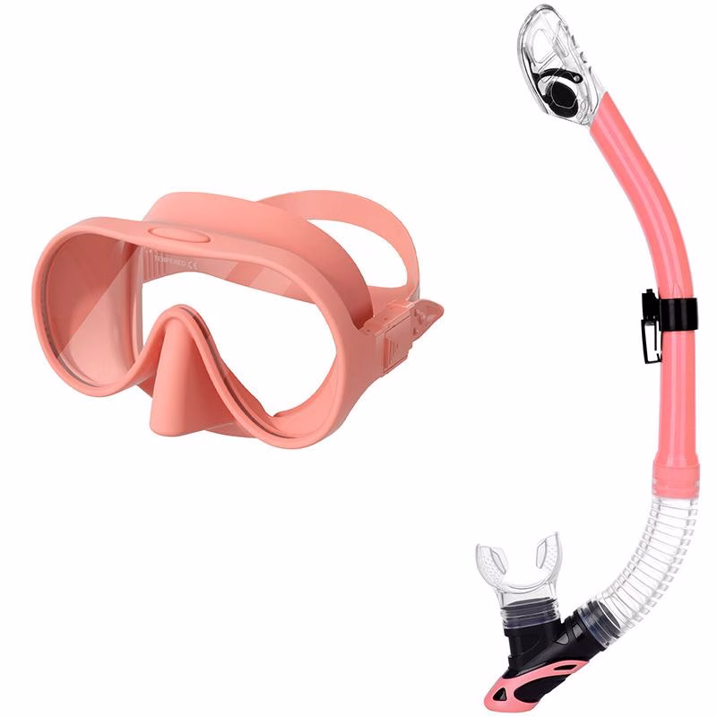 Snorkelset scubaXL single glas masker en dry snorkel - Afbeelding 4