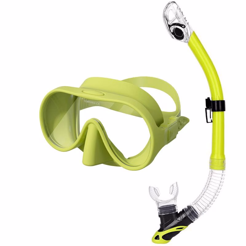 Snorkelset scubaXL single glas masker en dry snorkel - Afbeelding 5