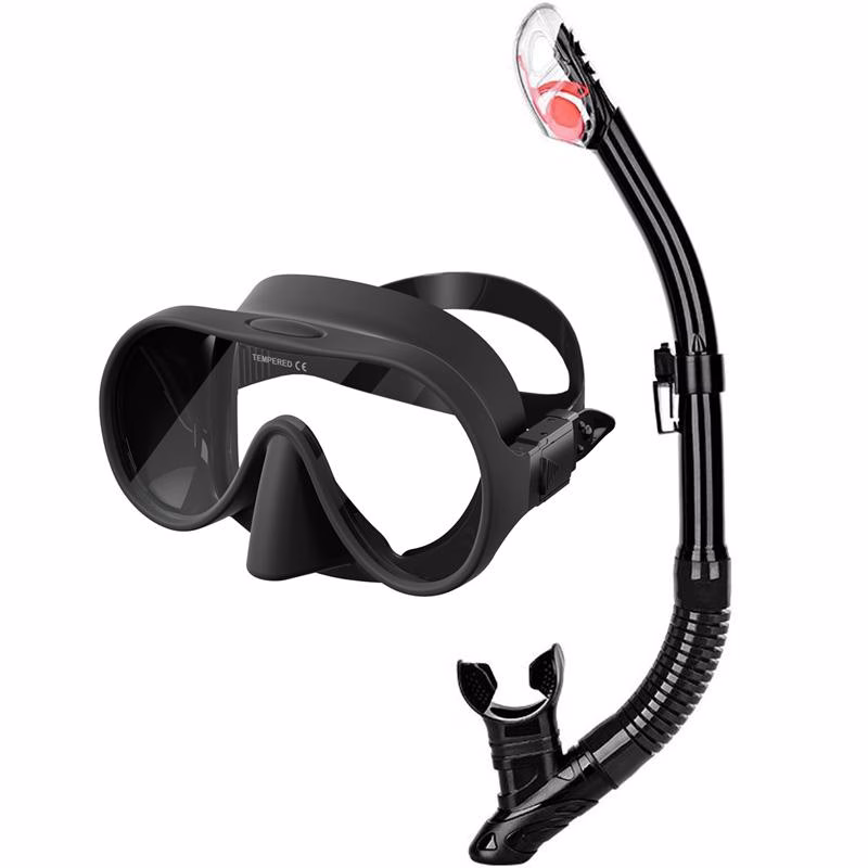 Snorkelset scubaXL single glas masker en dry snorkel - Afbeelding 7
