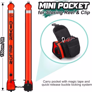 ScubaXL deco bouy met opbergtas met reel