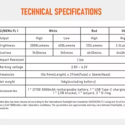 Orcatorch D710V foto video duiklamp - Afbeelding 7