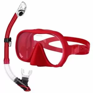 Snorkelset scubaXL single glas masker en dry snorkel